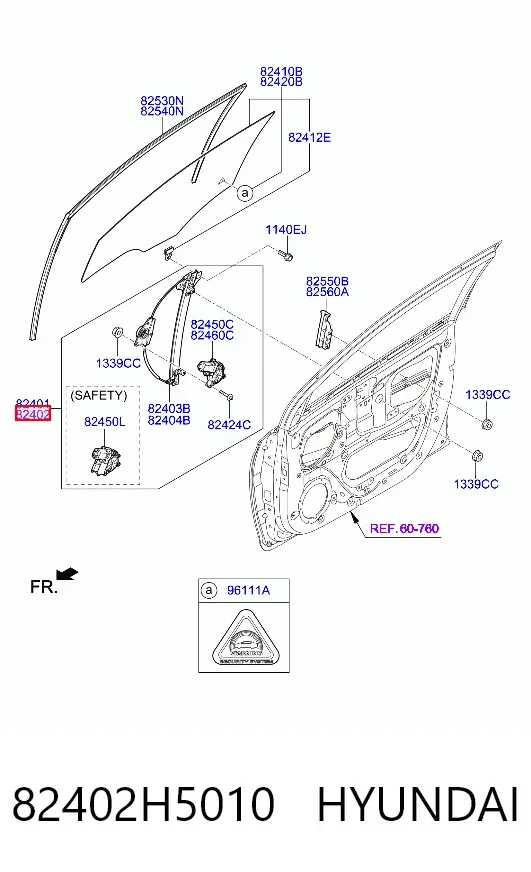 Mecanismo de elevalunas delantero derecha Hyundai Accent V