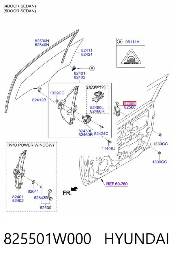  825501W000 Hyundai/Kia