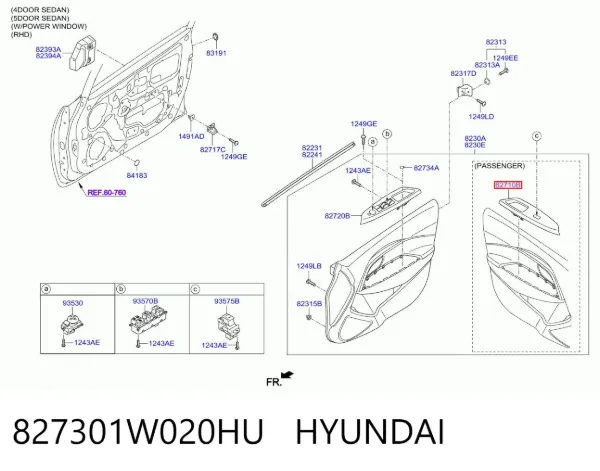  827301W020HU Hyundai/Kia