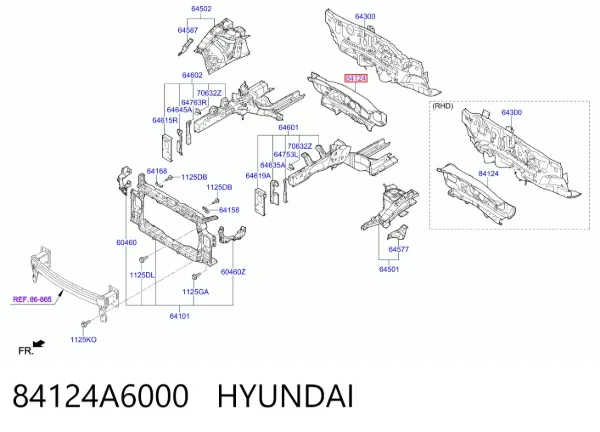  84124A6000 Hyundai/Kia