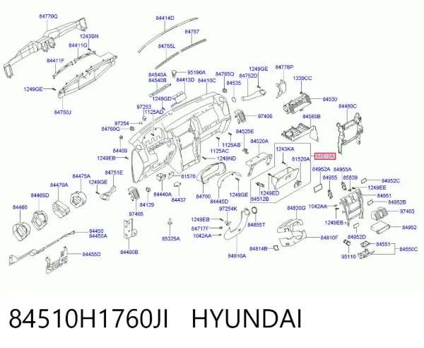Guantera 84510H1760JI Hyundai/Kia