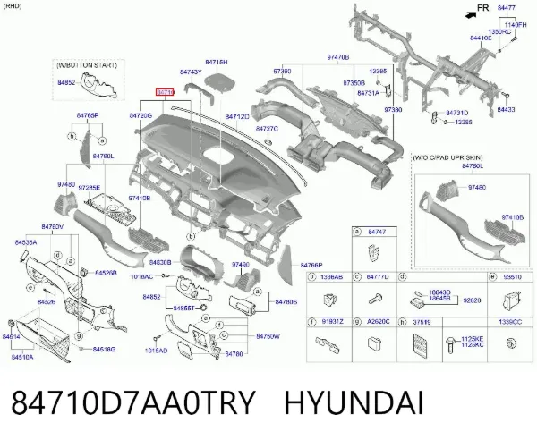 Salpicadero 84710D7AA0TRY Hyundai/Kia