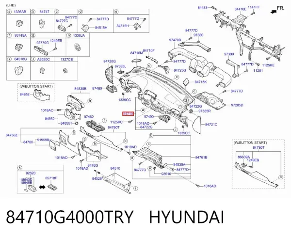 Salpicadero 84710G4000TRY Hyundai/Kia
