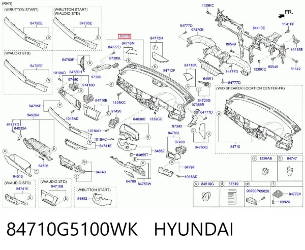 Salpicadero 84710G5100WK Hyundai/Kia