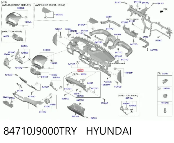 Salpicadero 84710J9000TRY Hyundai/Kia