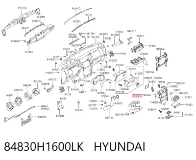 Cubierta de la columna de dirección HYUNDAI 84830H1600LK