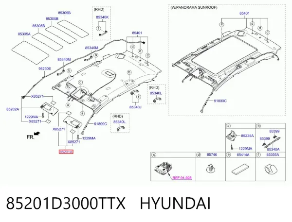 Parasol 85201D3000TTX Hyundai/Kia