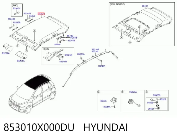 Techo interior Hyundai I10 PA