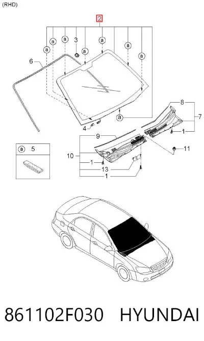Parabrisas HYUNDAI 861102F030