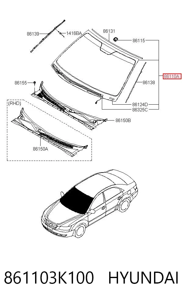 Parabrisas Hyundai Sonata V