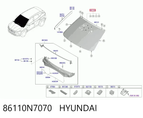 Parabrisas 86110N7070 Hyundai/Kia