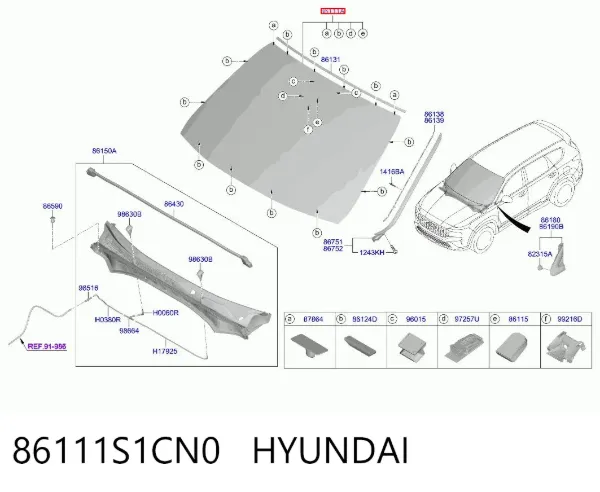Parabrisas 86111S1CN0 Hyundai/Kia