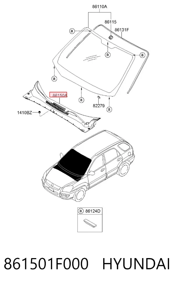 Vierteaguas 861501F000 Hyundai/Kia