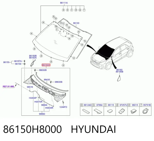 Vierteaguas 86150H8000 Hyundai/Kia