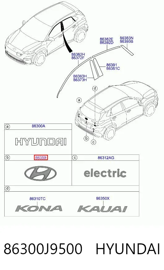 Emblema Hyundai KONA OS
