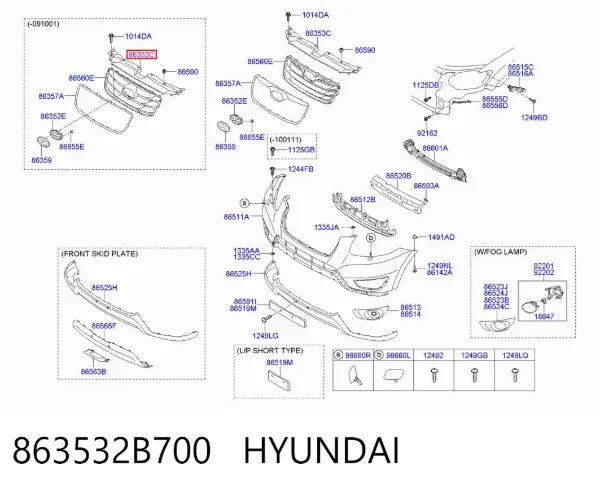  863532B700 Hyundai/Kia