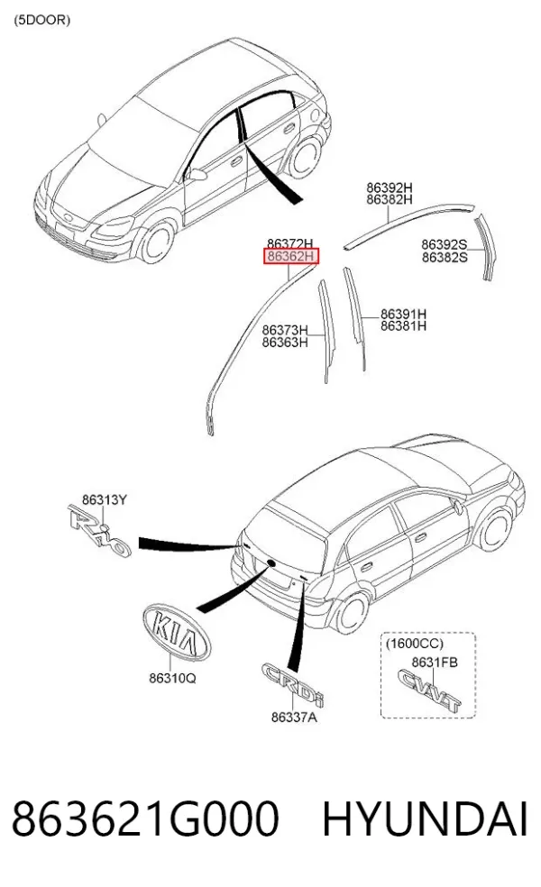  863621G000 Hyundai/Kia