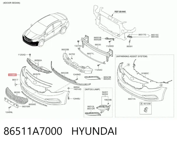 Paragolpes KIA Cerato III