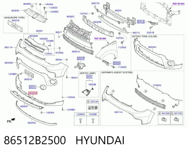  86512B2500 Hyundai/Kia