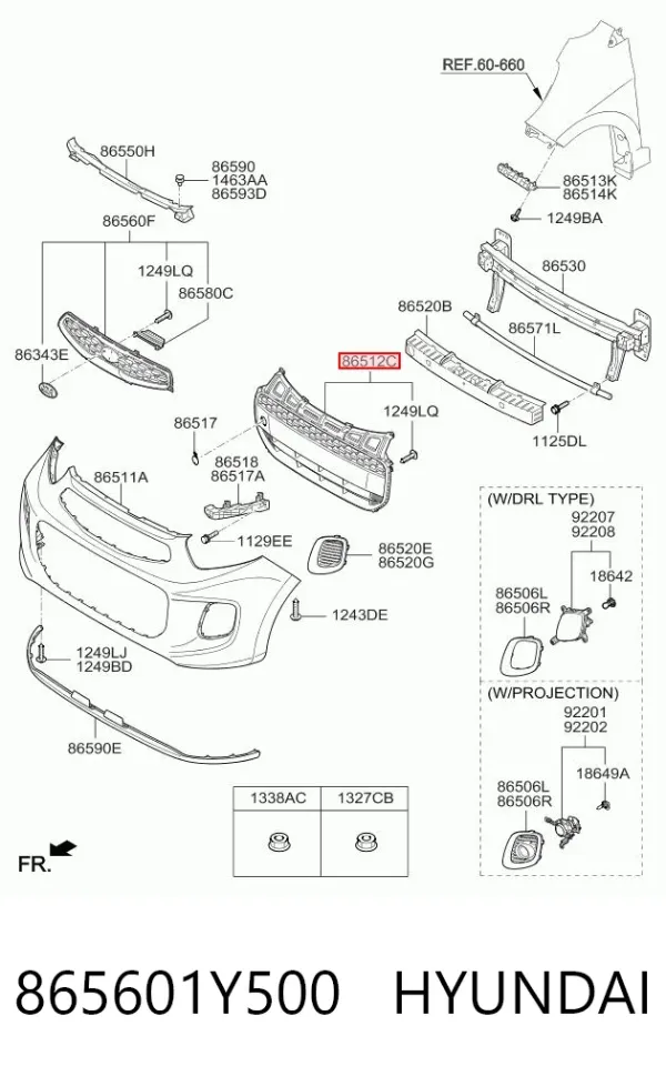  865601Y500 Hyundai/Kia