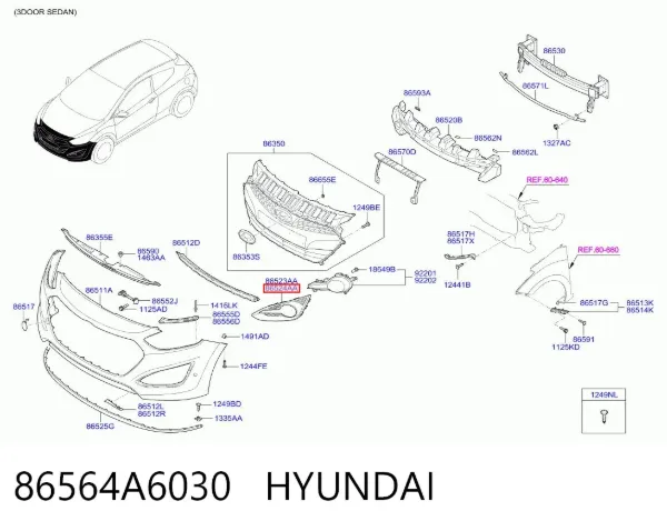  86564A6030 Hyundai/Kia