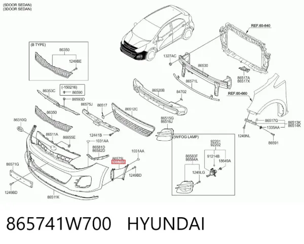  865741W700 Hyundai/Kia