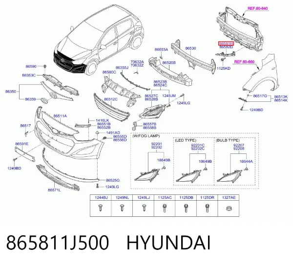  865811J500 Hyundai/Kia