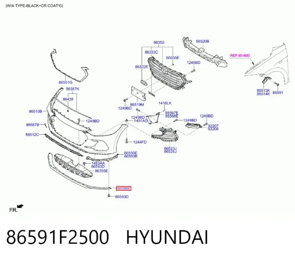  86591F2500 Hyundai/Kia