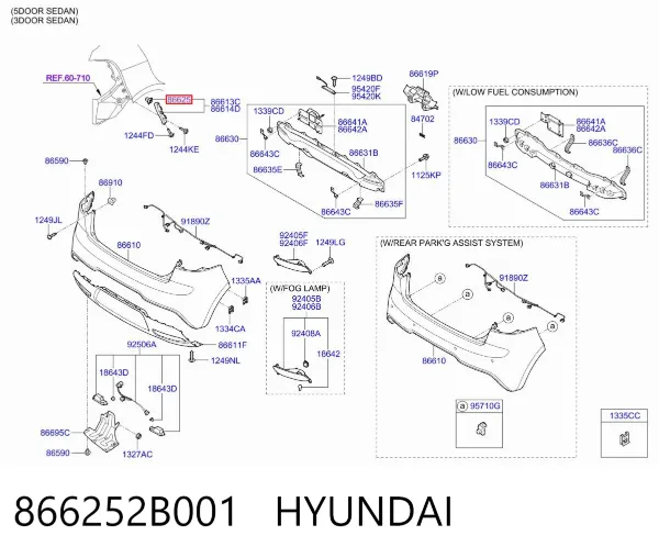  866252B001 Hyundai/Kia