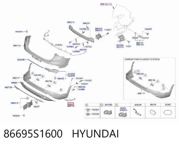  86695S1600 Hyundai/Kia