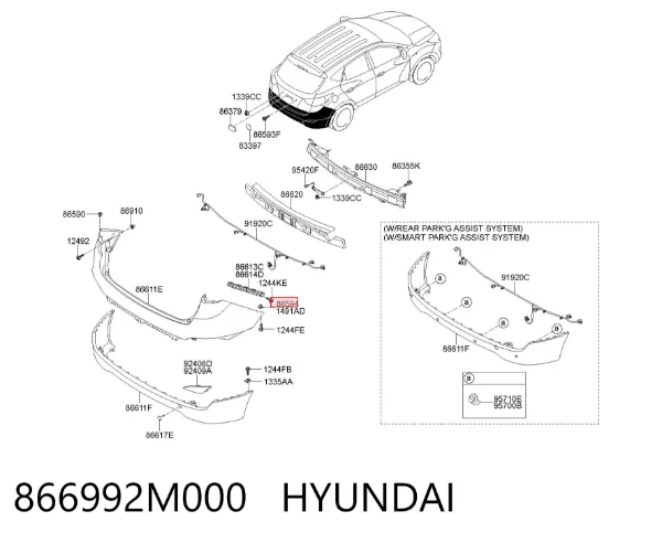 Soporte de parachoques delantero Hyundai Sonata IV