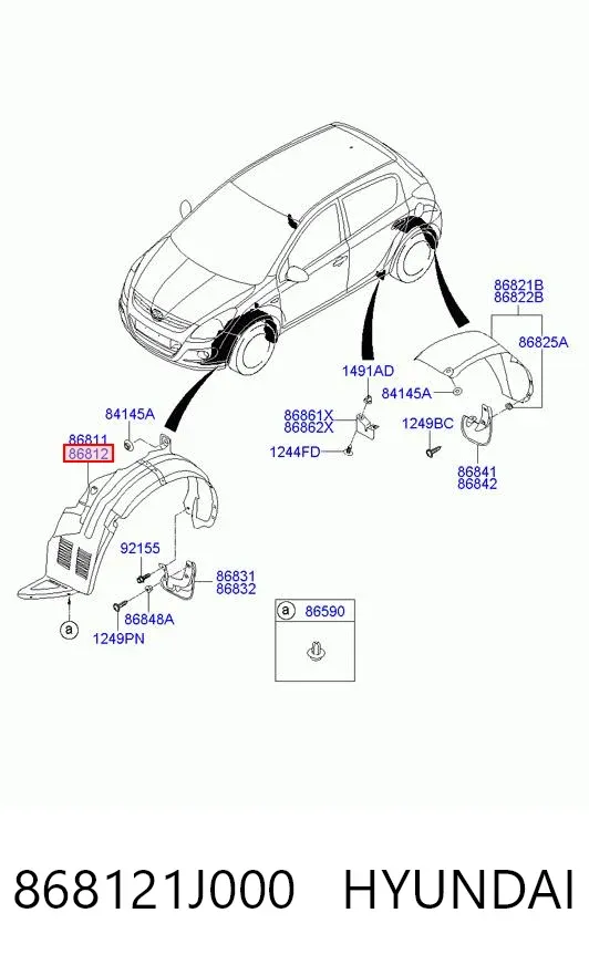 Paso rueda 868121J000 Hyundai/Kia