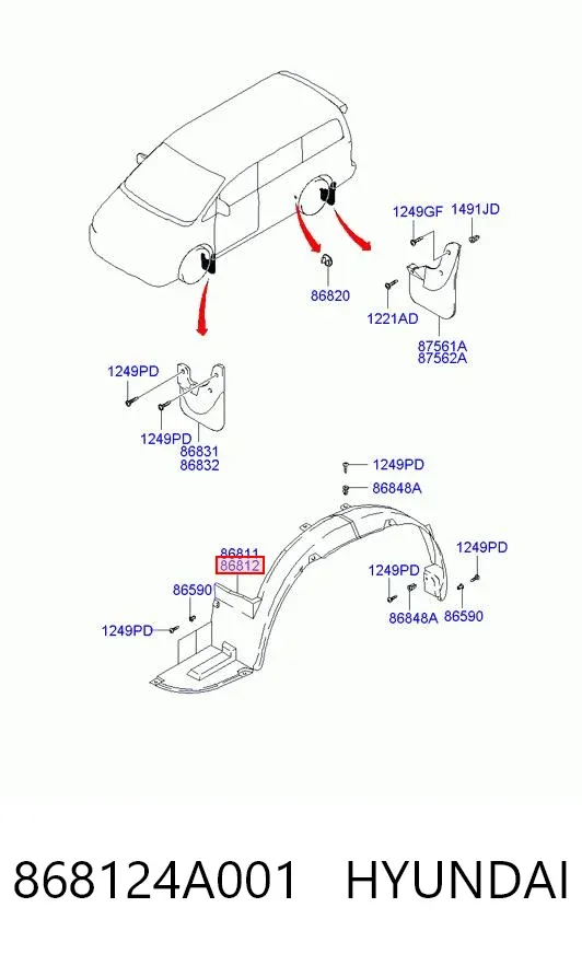 Paso rueda Hyundai H-1 STAREX Starex
