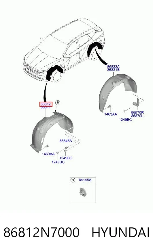 Paso rueda 86812N7000 Hyundai/Kia