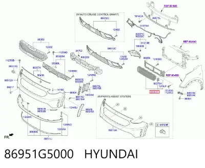 Persiana del radiador HYUNDAI 86951G5000