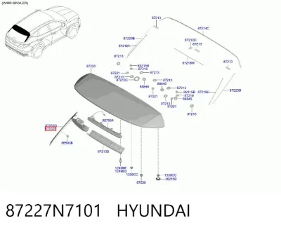 Alerón de puerta trasera HYUNDAI 87227N7101