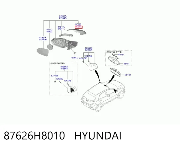  87626H8010 Hyundai/Kia