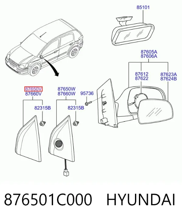  876501C000 Hyundai/Kia