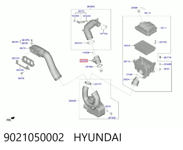 Caudalímetro 9021050002 Hyundai/Kia