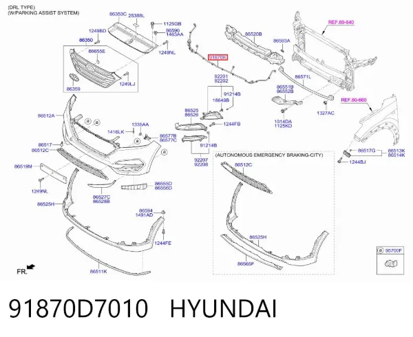  91870D7010 Hyundai/Kia