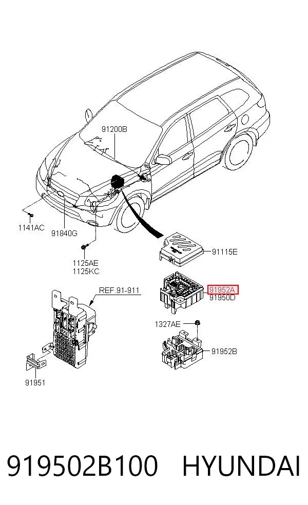 Caja de fusibles 919502B100 Hyundai/Kia