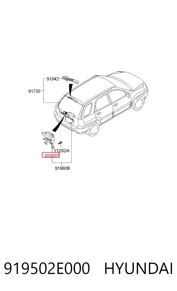 Conector de calefacción de la luneta trasera 919502E000 Hyundai/Kia