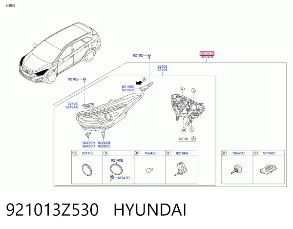 Faro izquierdo Hyundai I40 I