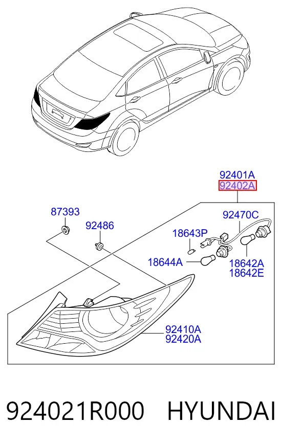 Piloto trasero derecho Hyundai Accent IV