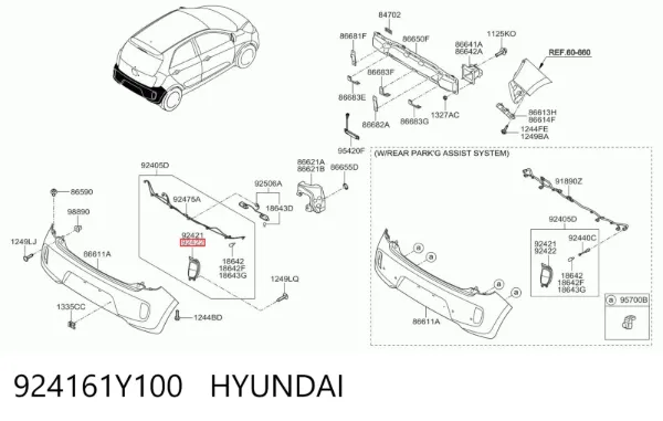  924161Y100 Hyundai/Kia