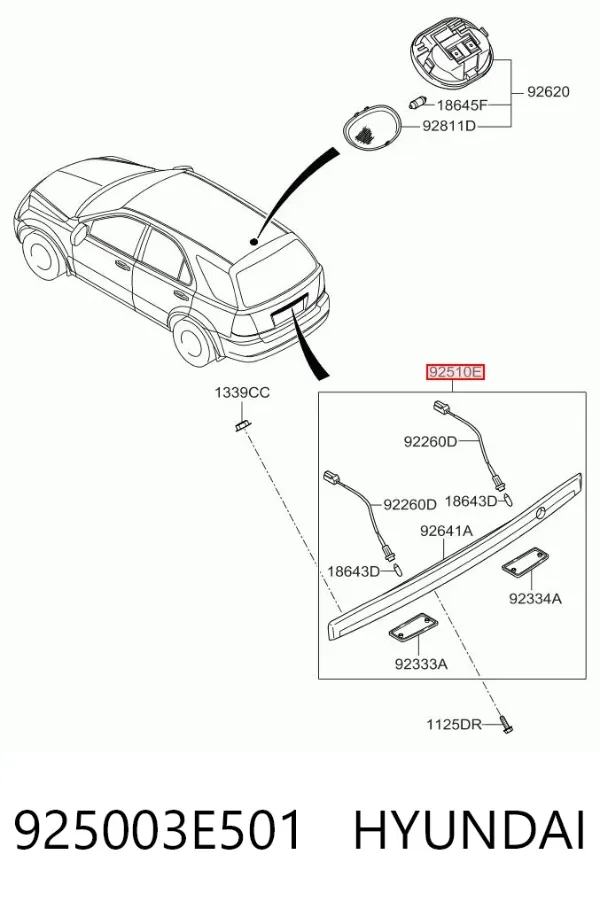 Luz matricula KIA Sorento I