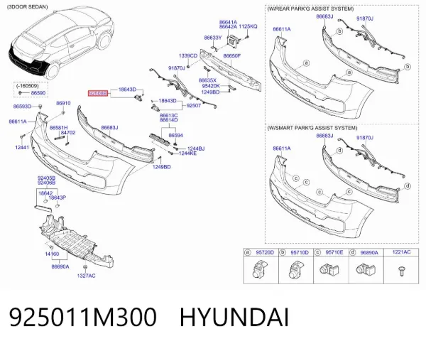 Luz matricula 925011M300 Hyundai/Kia