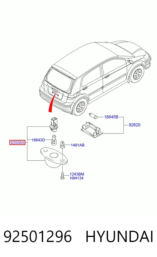 Luz matricula 92501296 Hyundai/Kia