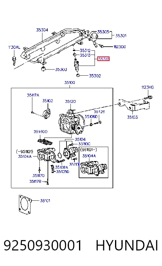 Inyector 9250930001 Hyundai/Kia