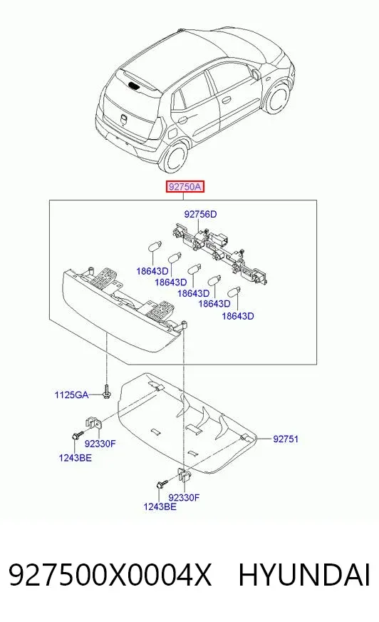 Tercera luz de freno Hyundai I10 PA